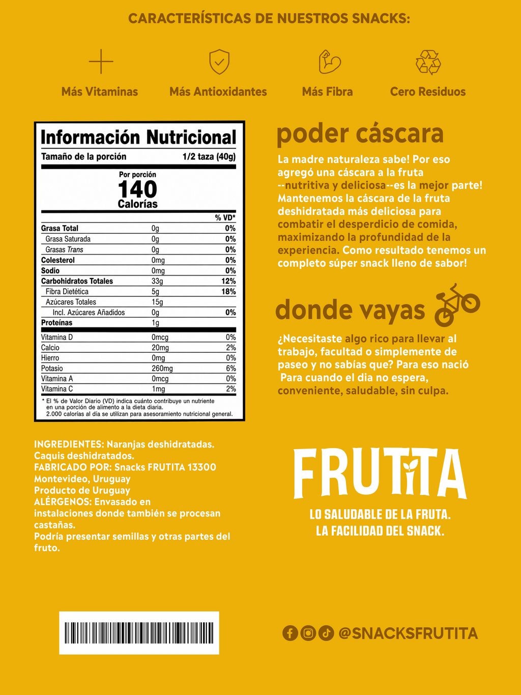 Frutita Caqui y Naranja