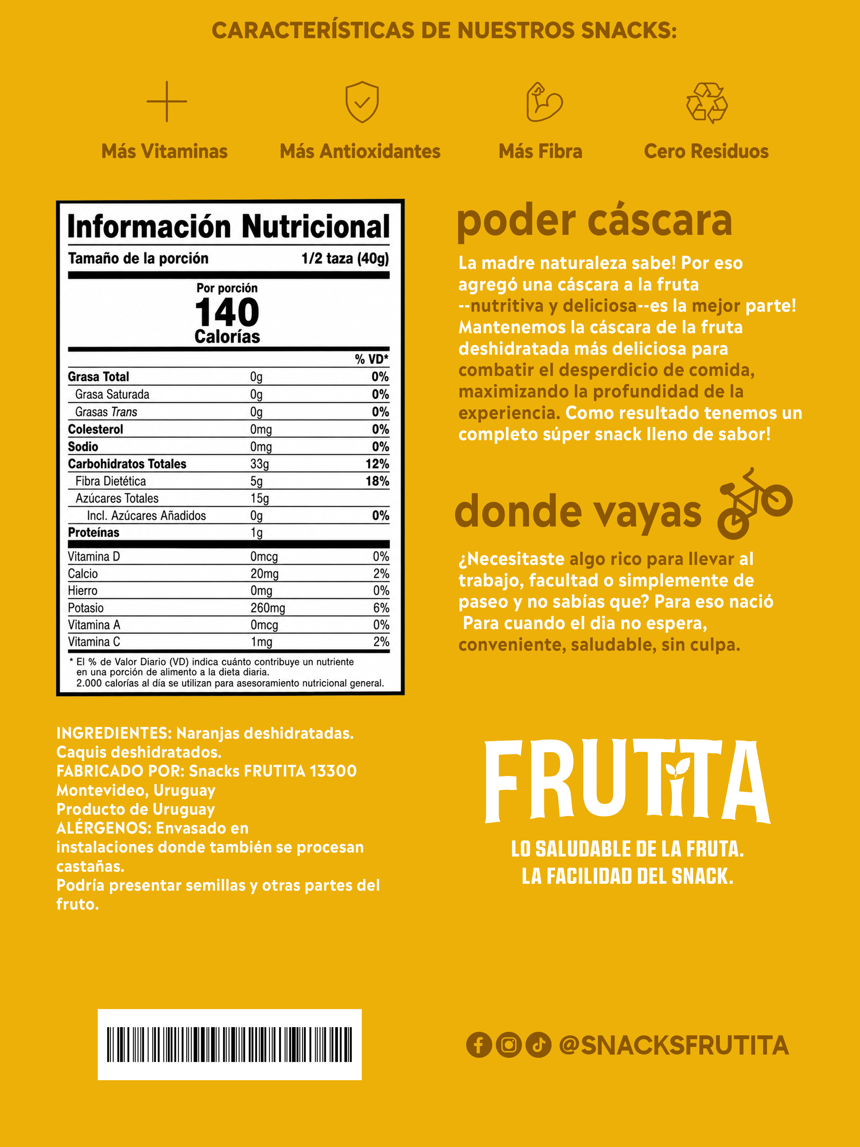 Frutita Caqui y Naranja