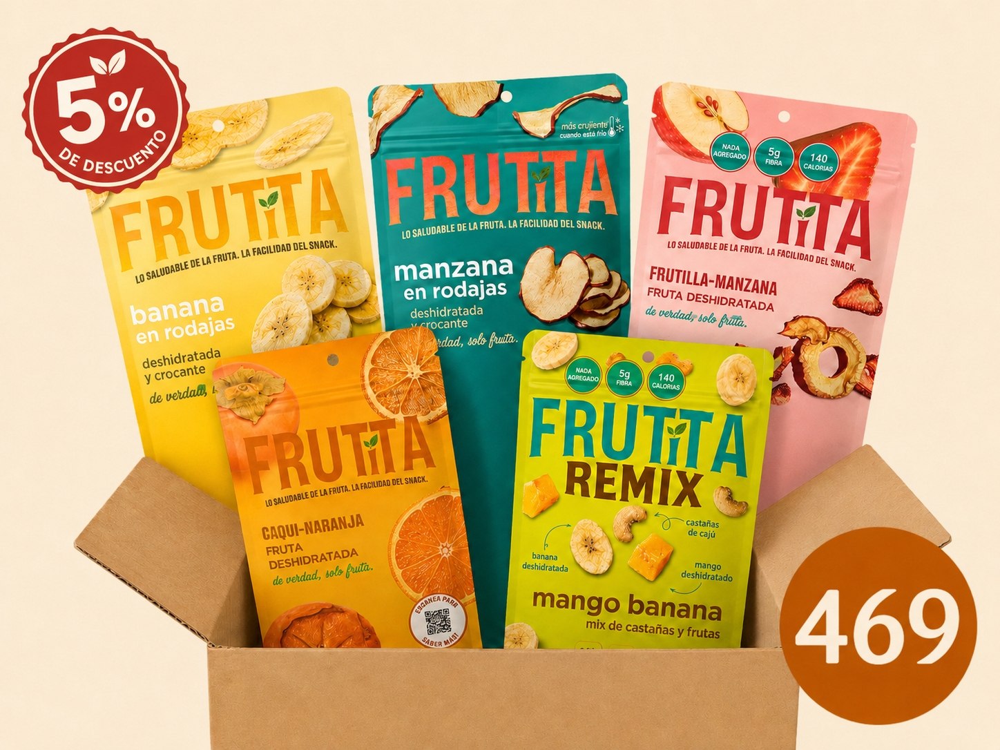 Pack Degustación 🥜🍑🍎🍊🍌🍓